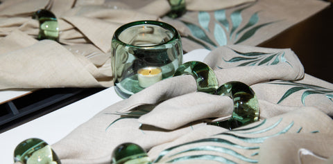 Dinner Napkin | Ripple in Sea Glass | One