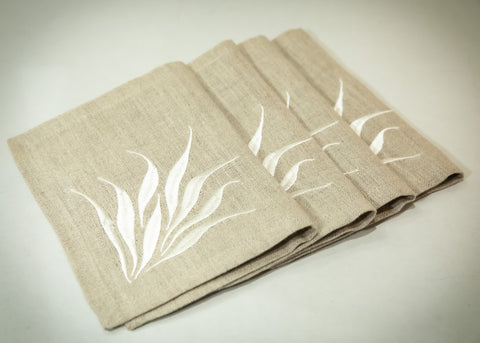 Euro Napkins | Agave in Salt | Set of Four