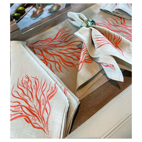 Placemat | Branches in Coral | One