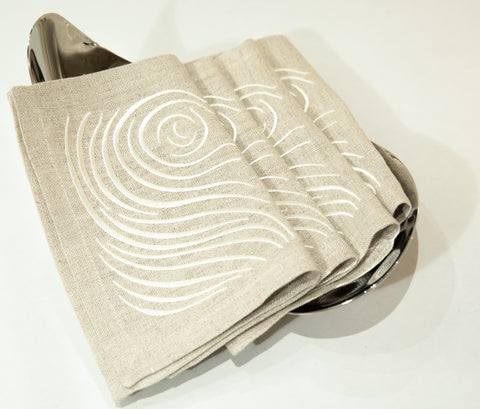 Euro Napkins | Ripple in Salt | Set of Four