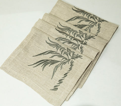 Euro Napkins | Windy Palm in Canteen | Set of Four