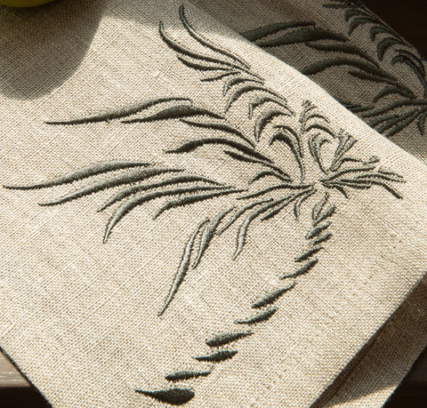 Euro Napkins | Windy Palm in Canteen | Set of Four