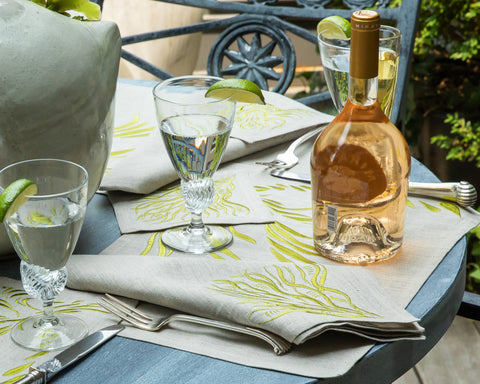 Dinner Napkin | Branches in Golden Lime | One