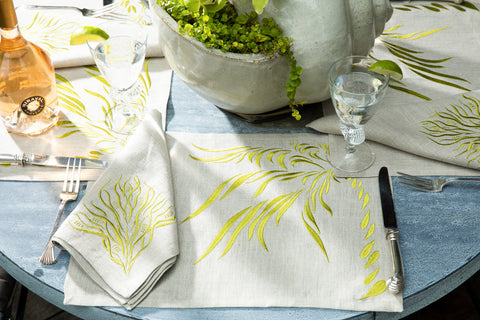 Placemat | Windy Palm in Golden Lime | One