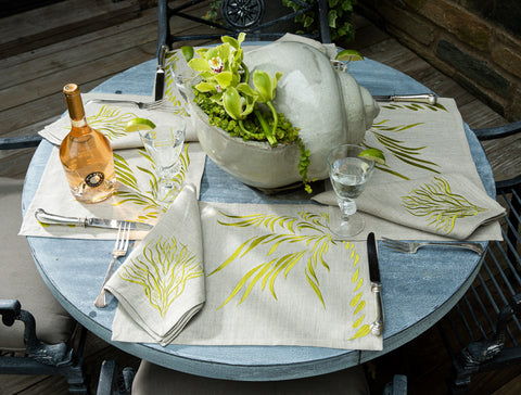 Placemat | Windy Palm in Golden Lime | One