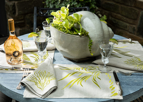 Placemat | Windy Palm in Golden Lime | One