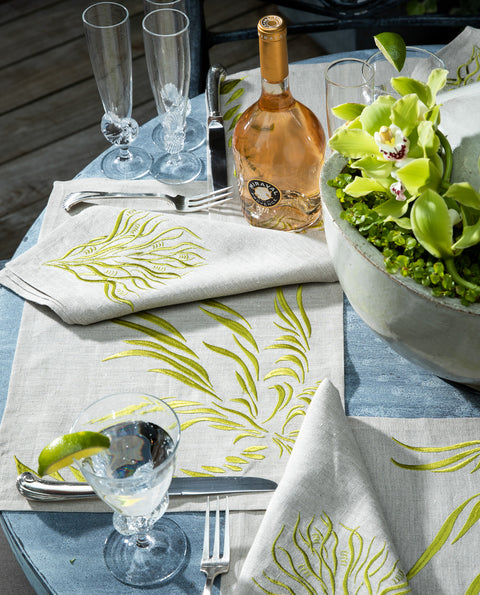 Placemat | Windy Palm in Golden Lime | One