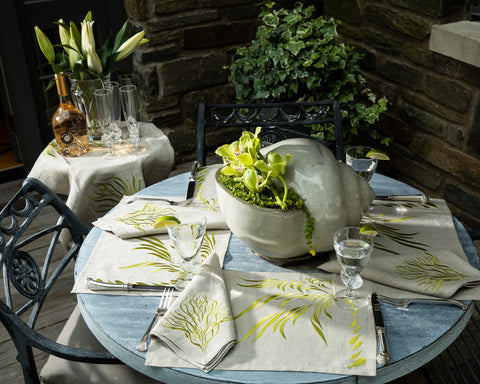 Dinner Napkin | Branches in Golden Lime | One