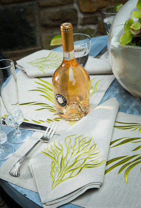 Dinner Napkin | Branches in Golden Lime | One