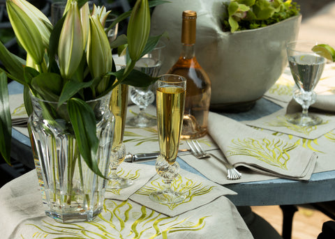 Dinner Napkin | Branches in Golden Lime | One