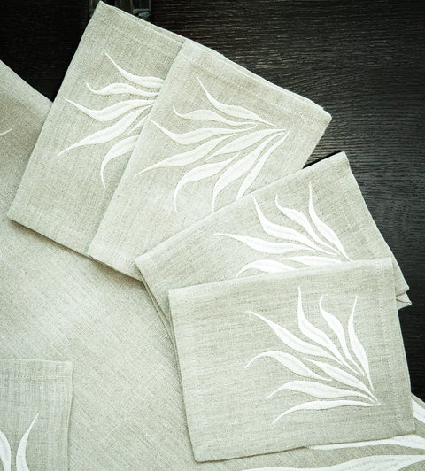 Euro Napkins | Agave in Salt | Set of Four