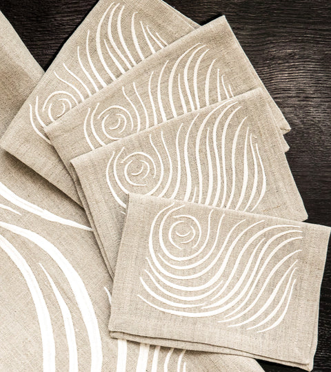 Euro Napkins | Ripple in Salt | Set of Four