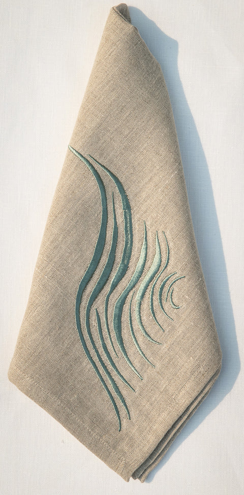 Dinner Napkin | Ripple in Sea Glass | One