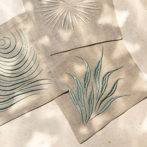 Cocktail Napkins | Agave in Sea Glass | Set of Four