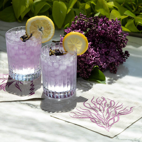 Cocktail Napkins | Branches Collection in Amethyst | Set of Four