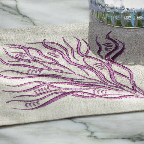 Cocktail Napkins | Branches Collection in Amethyst | Set of Four