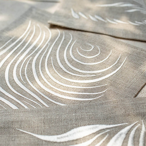 Cocktail Napkins | Ripple in Salt | Set of Four