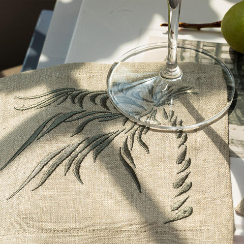 Cocktail Napkins | Windy Palm in Canteen | Set of Four