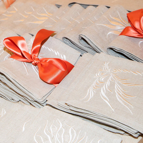 Cocktail Napkins | Windy Palm in Salt | Set of Four