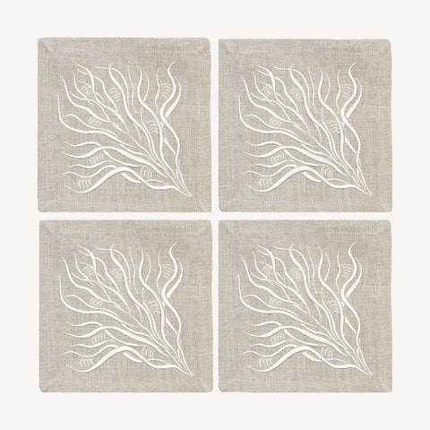 Cocktail Napkins | Branches in Salt | Set of Four