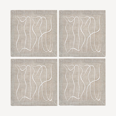 Cocktail Napkins | Love in Salt | Set of Four