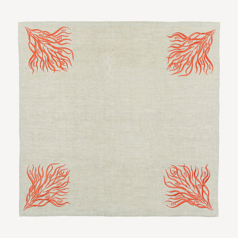 Dinner Napkin | Branches in Coral | One