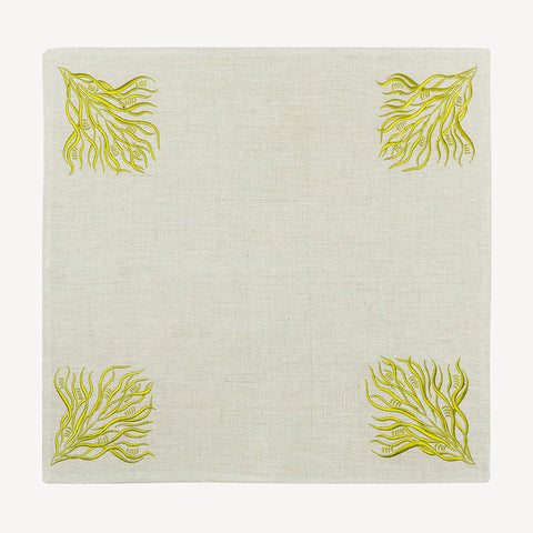 Dinner Napkin | Branches in Golden Lime | One