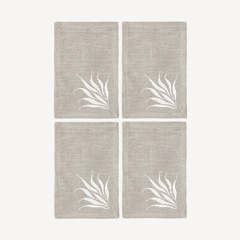 Euro Napkins | Agave in Salt | Set of Four