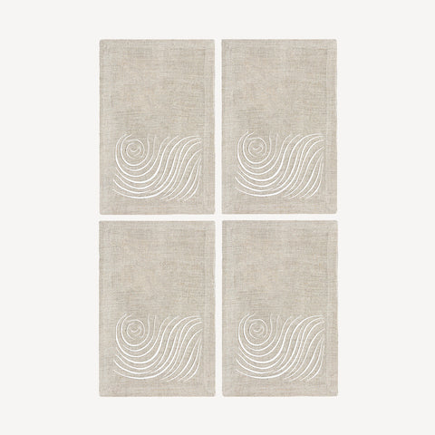 Euro Napkins | Ripple in Salt | Set of Four