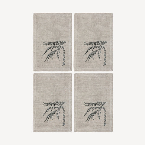 Euro Napkins | Windy Palm in Canteen | Set of Four