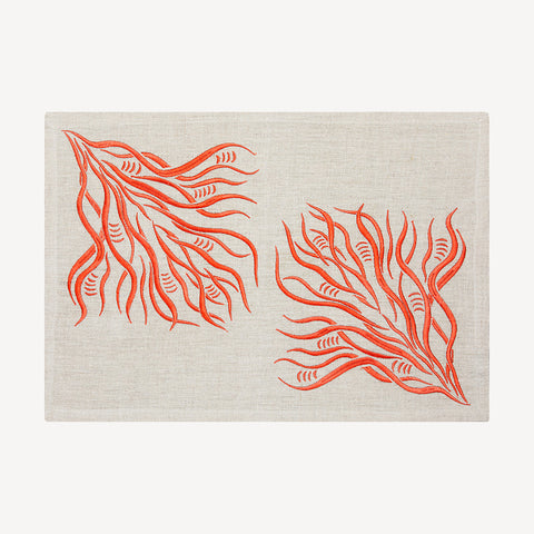 Placemat | Branches in Coral | One