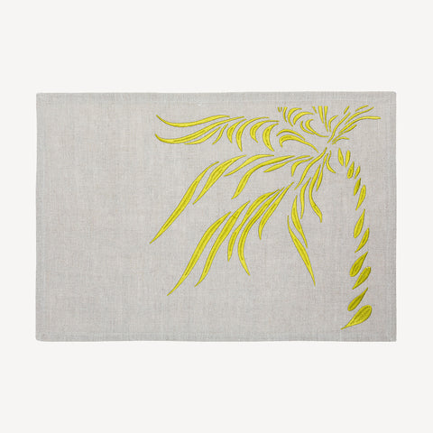 Placemat | Windy Palm in Golden Lime | One